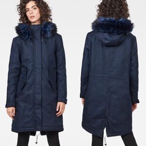 G-Star NWOT Rovic Boyfriend padded parka coat navy  S